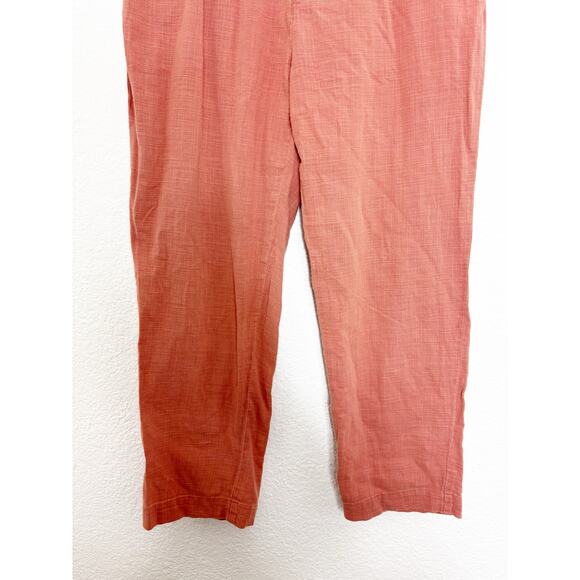 Marine Layer Elle Relaxed Crop Pants Size Medium Rust Orange Preppy Minimalist - Picture 9 of 13